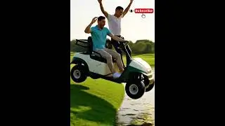 Golf Cart Getaway Gone Wrong #aishorts #football #marvel #funnyai #aiart #messiai #superhero