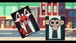 Sprunki shorts: red panda fall down 