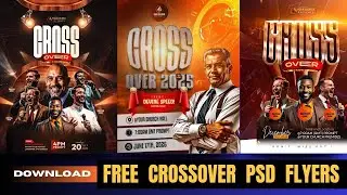 FREE PSD Crossover Church flyer  | WORD: Jesus is coming again!
