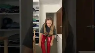 RED LEATHER PANTS TRY ON #leather #prettygirl