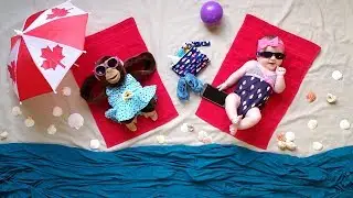 DIY - Beach baby photoshoot at home!