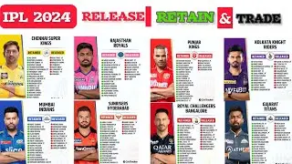 IPL 2024 - All Teams Released, Retired & Trade Players List | CSK, RCB, MI, KKR, SRH, DC, PBKS, LSG