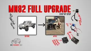 LC79 MN82 RC COMPLETE UPGRADE #4x4rwd #brushlessmotor #speaker #diy  #mn82 #mn82upgrade
