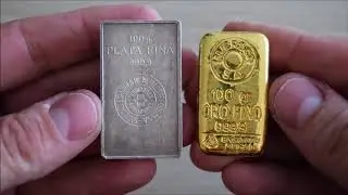 ORO CONTRA PLATA, DIFERENCIAS DE VOLUMEN CON MISMO PESO... GOLD VS SILVER