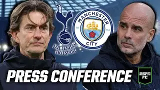 🔴 MANAGERS REACT: Thomas Frank & Pep Guardiola on Tottenham vs. Manchester City | ESPN FC
