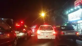 NIGHT DRIVING MOOD : MASHHAD AT NIGHT. (TV SQUARE TO END OF PIROOZI BLVD).