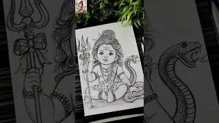 How To Draw Cute Lord Shiva❤️✍️ Maha Shivratri Special Mahadev Drawing #short #lordshiva #drawing
