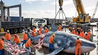 How Do European Fishermen Catch and Process Giant Whales Right at Sea?