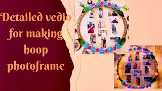 How to make a hoop photo frame/materials for hoop photo frame#photoframe #craft #handmade