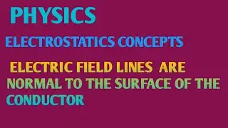ELECTRIC FIELD LINES ARE PERPENDICULAR TO THE SURFACE OF THE CONDUCTOR |