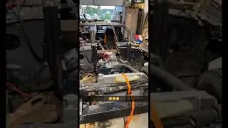 Schrade Chevy 355 race motor😮&zwj;💨 ITS A BEAST!! #chevy #demolitionderby #derbycar #lethalracing #3