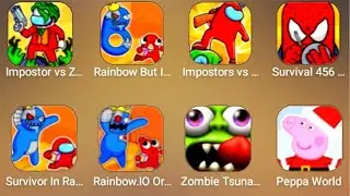 Impostor vs Zombie 2 Doomsday, Rainbow But It's Alphabet lore, Impostors vs...
