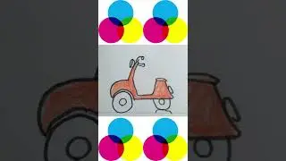 HOW TO DRAW A SCOOTER! EASY SCOOTER DRAWING! SCOOTER DRAWING FOR BEGINNERS! SCOOTER ART !