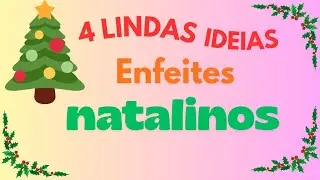 🎄4 LINDAS IDEIAS de ARTESANATO NATALINO #diy #craft #reciclagemcriativa#manualidades #christmas 