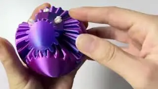 how to assemble a 3D printed gear ball sphere fidget