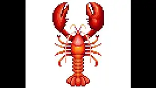 Pixel Art Daily Painting i colored Shrimp 🦐 # 830