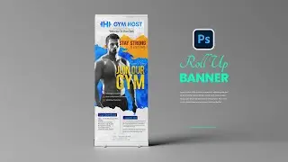 How to Make Retractable Banner Design | Adobe Photoshop Tutorial