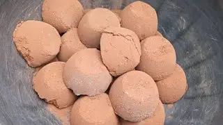 Red dirt crumbling dry and shifting, add water and mixing