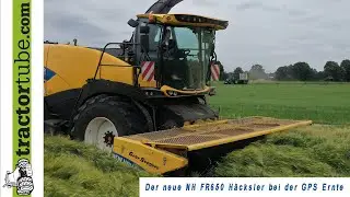 Neuer New Holland Feldhäcksler FR650 beim GPS häckseln durch LU Seegers im Einsatz