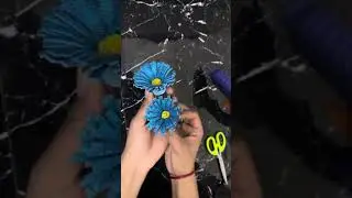 Easy step of flower making with glitter foamsheet #youtubevideo #craft #craftforbeginners #easycraft