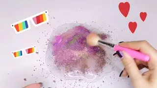 Mixing Colorful Of Eye Shadow In Slime | Slime Crunchy Videos Sounds