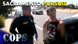 Sacramento Detective Pulls Hamstring in Stolen Vehicle Takedown | Cops TV Show