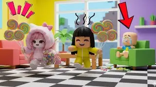ADA BAYI DI DEPAN RUMAH! Bocil YUTA MIO & Harabi Family Diam-Diam Mencuri Permen dari Bayi | ROBLOX