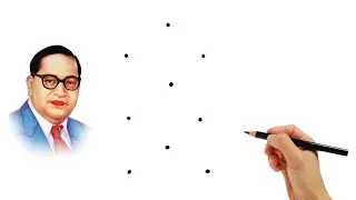 सबसे आसान तरीका Dr. Ambedkar drawing बनाने का || Dr. BR Ambedkar Drawing