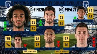 Sporting Kansas City's Squad Rating development from FIFA 20 to FIFA 21 (Overall/Potential ratings)