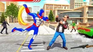 Flying Police Robot Rope Hero: Gangster Crime City&rsquo;