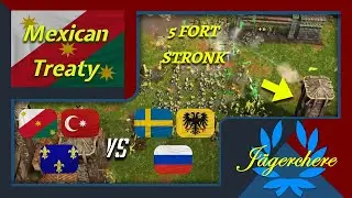 5 Mexican Fort IS STRONG! | 3v3 Treaty with Mexicans | AOE III: DE