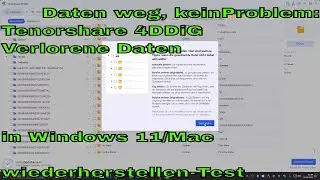 Daten weg, kein Problem:Tenorshare 4DDiG Verlorene Daten in Windows 10/11/Mac wiederherstellen-Test