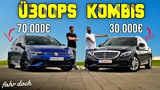 DUELL der POWER-KOMBIS! Mercedes C400t vs VW GOLF R Variant | ALT gegen Neu | Fahr doch