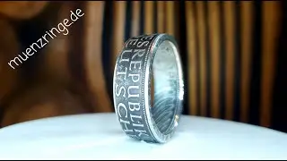 💍M&uuml;nzring 5DM Silberadler V2 - Deutschland - www.muenzringe.de
