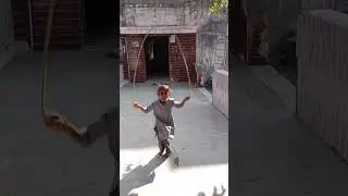 બાળપણ ની મસ્તી🤗 #Cute little girl jumping rope 🥰#cute#kids#performance