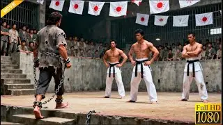 被瞧不起的這個囚犯竟是頂級高手，絕世功夫秒殺全場 ⚔️  抗日  MMA | Kung Fu