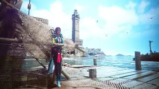 Relaxing with Corsair - Ocean Wave Ambience & Music - Black Desert Online Remastered - Port Epheria