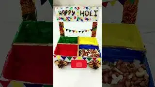 handmade Holi colour stand happy holi✨#viral #trending #status #youtubeshorts #shorts #art #craft