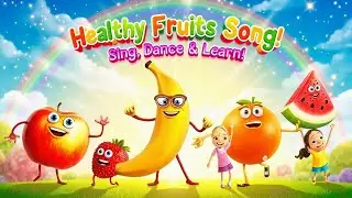 🍎🥕Healthy Fruits & Colorful Vegetables Song for Kids! 🎶 Fun Learning & Dancing! | 4K Animated 🍌🥦