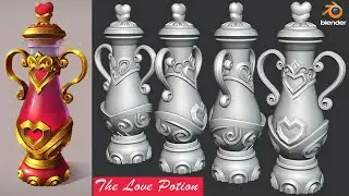 Blender hard Surface Modeling Techniques - The Love Potion 3d Modeling in Blender 4.2