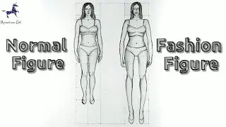 How to Draw a Girl Figure /Female Body | Fashion illustration | Drawing Tutorial | ارسم شخصية فتاة