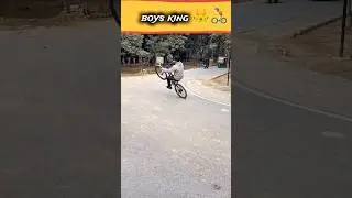 Girls🤣 vs Boys🤴🏻 cycle stunt competition challenge #viral #funny #video #shortsyoutube #suscribe
