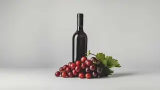 Vino y uvas con tiza pastel - Nivel 1