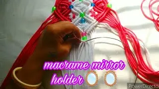 ❤️🪞Macrame mirror holder 🪞diy mirror holder #diy #new #mirrorwork #art #threads 