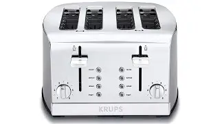 Best toasters | KRUPS KH734D Breakfast Set 4-Slot Toaster | with Brushed and Chrome Stainless Steel
