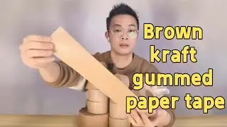 Brown kraft gummed paper tape,gum packing tape,brown gummed parcel tape,water activated tapes