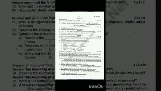 12th standard 2nd mid term exam English exam model question paper #modelpapers