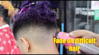 Blurry fade and creative hair colour