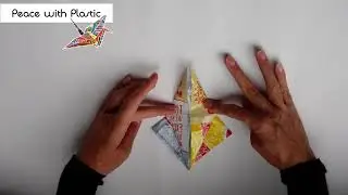Folding Peace Crane with Plastic Origami