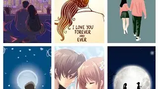 Loving  cartoon couple images